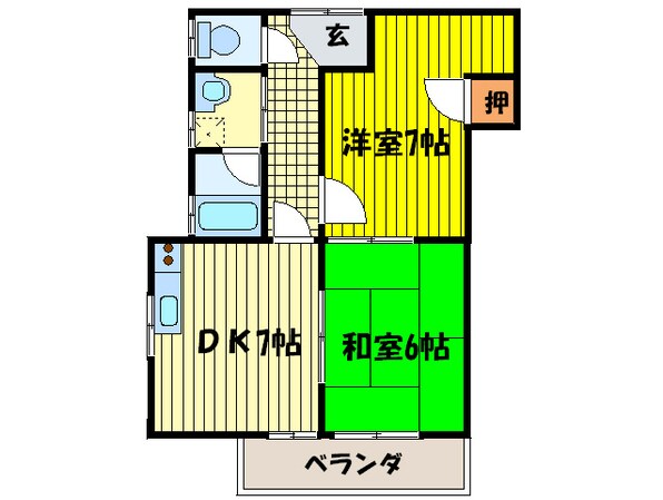 岡村マンションの物件間取画像